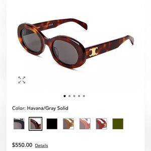 Celine Triomphe Oval Sunglasses 52mm